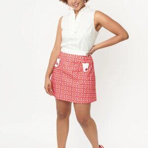 1960s Vintage Style Hypnotic Heart Mini Skirt by Smak Parlour Unique Vintage